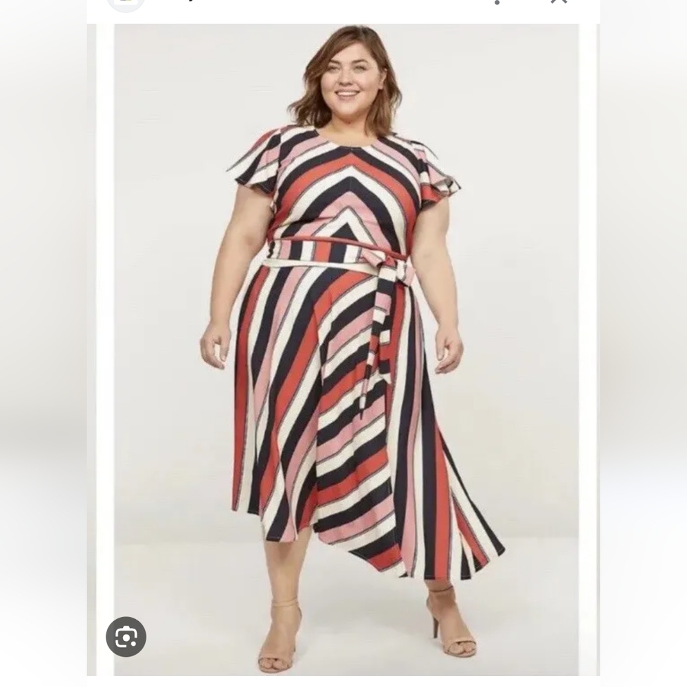 Lane Bryant Striped Dress size 14 NWOT